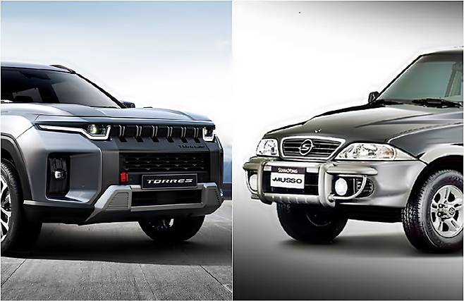 토레스와 무쏘[사진출처=쌍용차]