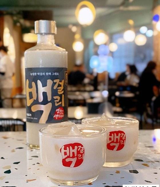 백종원이 개발한 백걸리. [백술도가 인스타그램]