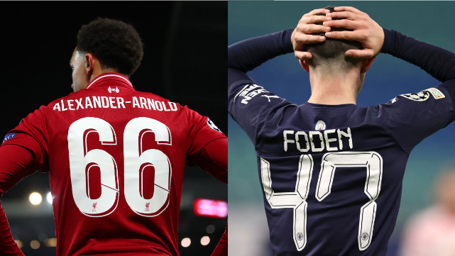 리버풀 수비수 트렌트 알렉산더 아놀드(좌측)-맨체스터 시티 공격수 필 포든(우측). Getty Images 코리아