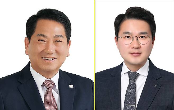 예산군의회 이상우 의장(왼쪽)과 홍원표 부의장 [예산군 제공. 재판매 및 DB 금지]