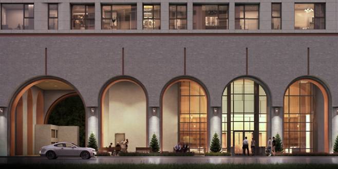 디오페라 서초 해링턴 타워 아치형 회랑 [사진 = 효성중공업]