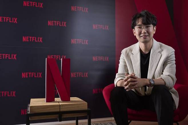‘넷플릭스(Netflix) 한국 예능 상견례’ 행사에 참석한 유기환 매니저. 넷플릭스