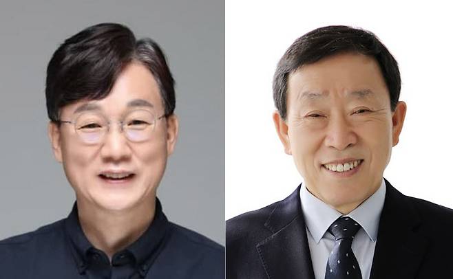 이민근 현 안산시장과 제종길 전 안산시장.