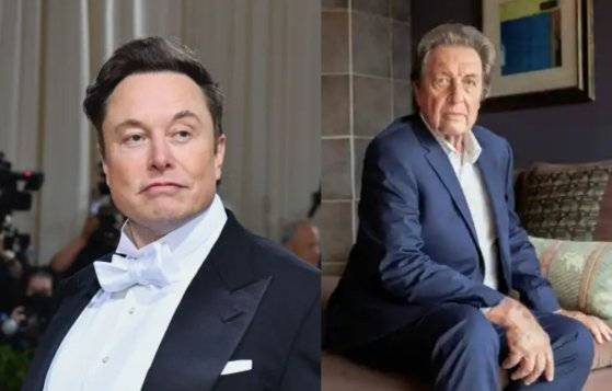 테슬라 최고경영자 일론 머스크와 그의 아버지 에롤 머스크. [AFP]