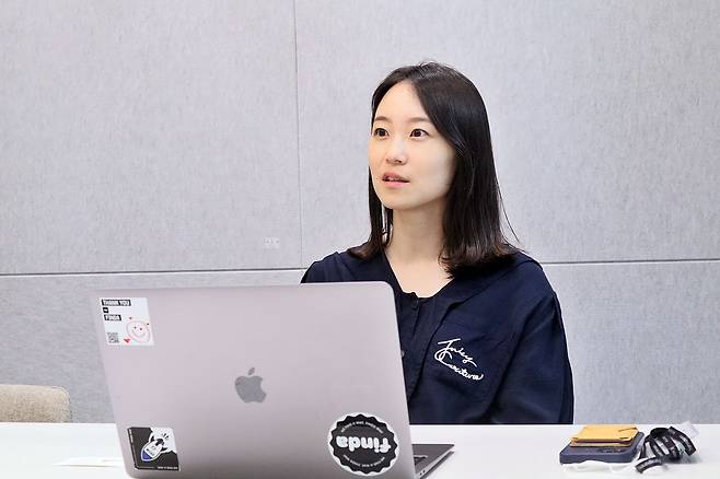 이혜민 핀다 대표가 5일 서울 강남구 핀다 본사에서 조선비즈와 인터뷰하고 있다. /핀다 제공
