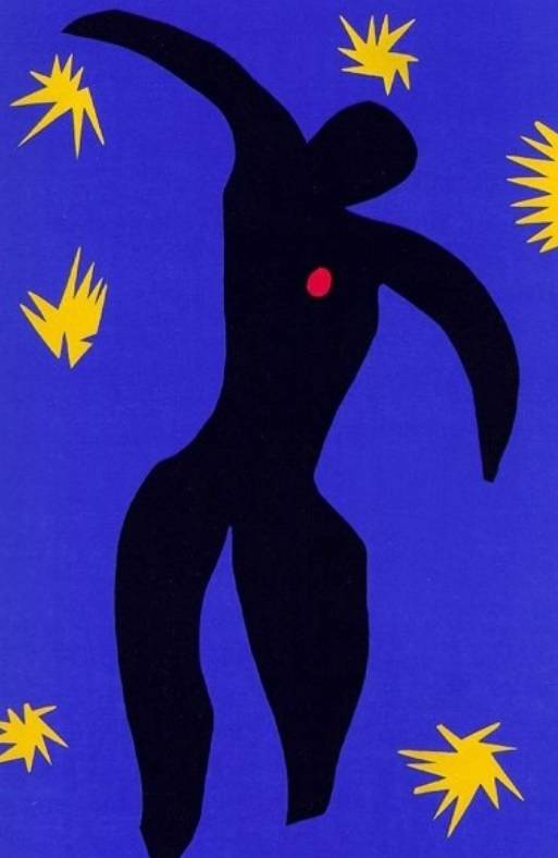 앙리 마티스, 이카루스, 1946, 과슈를 칠한 색종이 콜라주