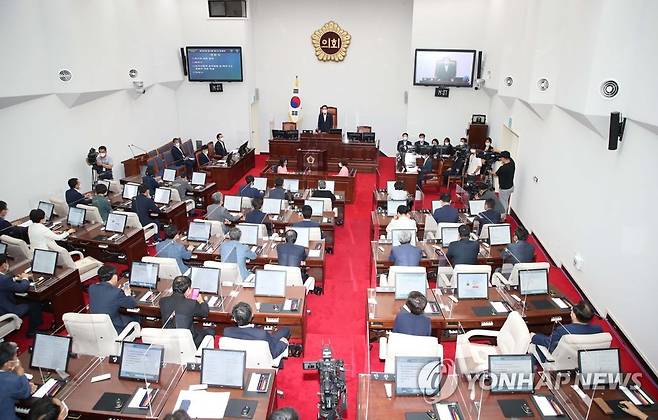 제주도의회 본회의장 [연합뉴스 자료사진