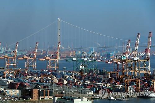 광양항 컨테이너 부두 전경 [연합뉴스 자료]