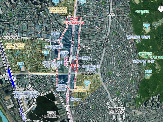 신독산역 노보텔호텔 부지 위치도 [서울시 제공]