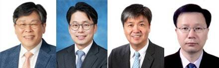 좌측부터 서울대 공과대학 홍유석 학장, 공과대학 이종민 교무부학장, 전기정보공학부 이혁재 학부장, 전기정보공학부 조대형 교수다. 사진=서울대 공대 제공