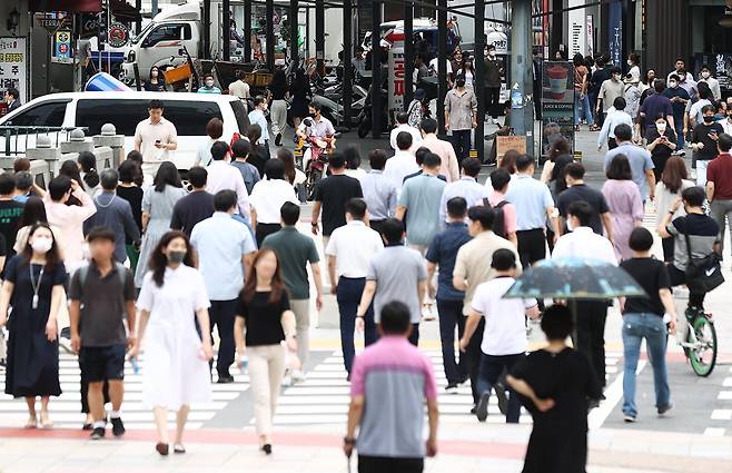 지난 5월12일 이후 코로나19 확진자가 가장 많이 나온 7월12일, 서울 종로구의 낮 풍경. ⓒ연합뉴스