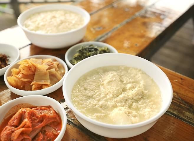 바로 만든 순두부 [사진/성연재 기자]