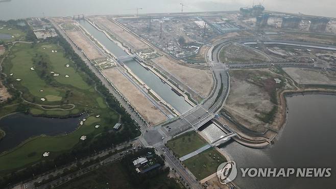 인천 송도 워터프런트 1-1단계 전경 [인천경제자유구역청 제공]