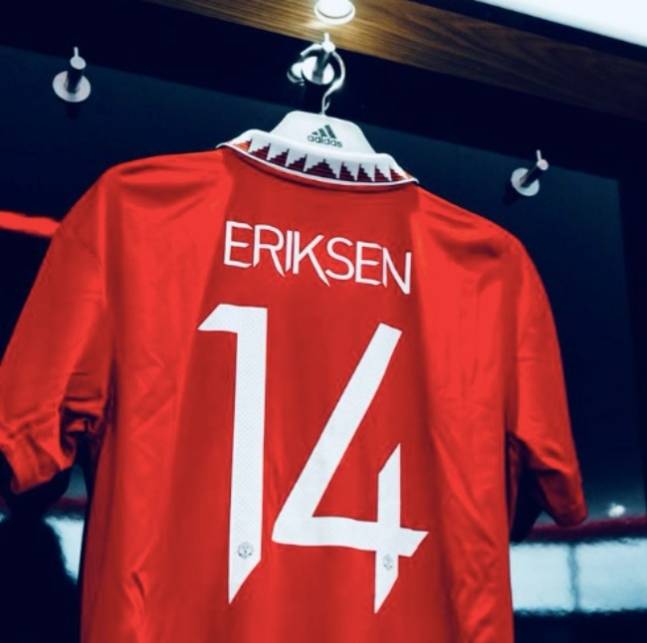 ▲ 에릭센이 맨체스터 유나이티드에서 14번을 배정 받았다