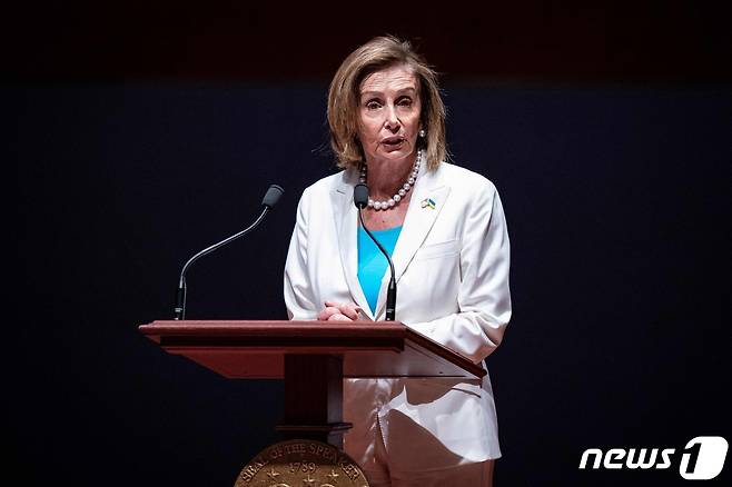 낸시 펠로시 미 하원의장이 20일(현지시간) 미국 의회에서 연설하고 있다. 22.07.20 ⓒ AFP=뉴스1 ⓒ News1 김예슬 기자