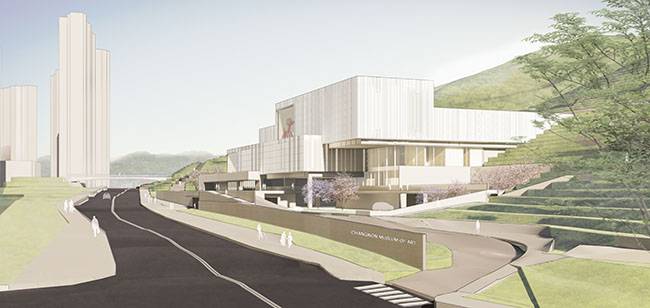 창원시립미술관 당선작 조감도 측면 / 사진 제공 = 이소우 건축사사무소