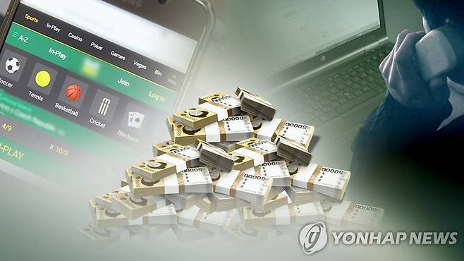 불법 스포츠토토 도박 사이트(CG) [연합뉴스TV 제공]