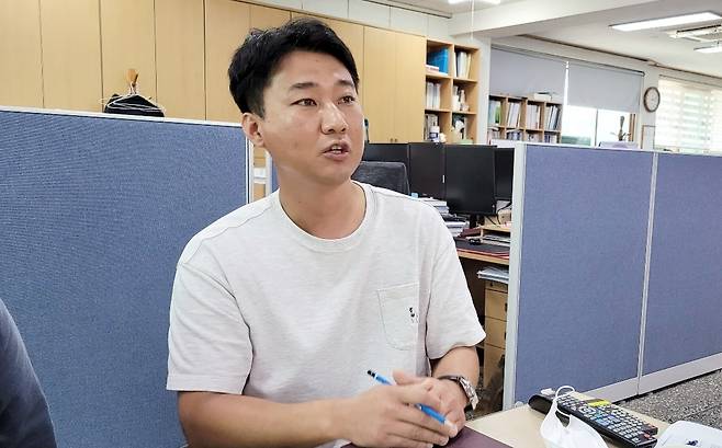 '홍성통' 업무 맡은 홍성군 기획감사담당관실 친환경농정발전기획단 이진표 주무관 [촬영 조성민]