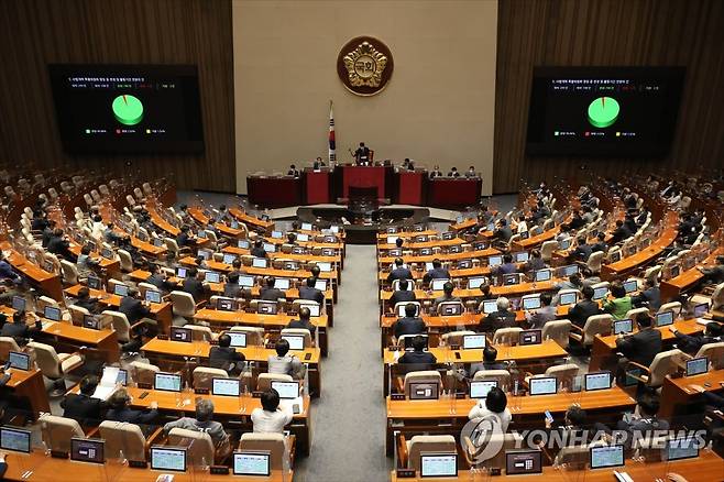 국회 본회의  [연합뉴스 자료사진]