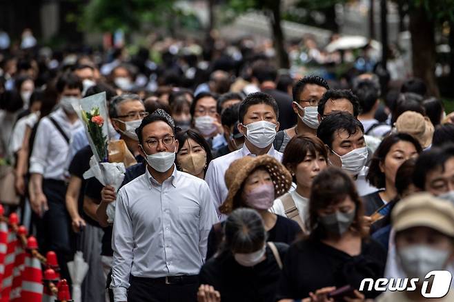 일본 도쿄에서 코로나19가 재확산하고 있다. ⓒ AFP=뉴스1 ⓒ News1 정윤영 기자