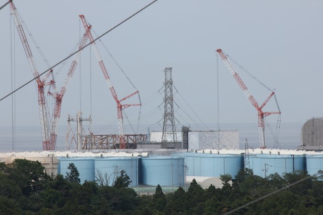 후쿠시마 원전 오염수가 쌓인 저장탱크.