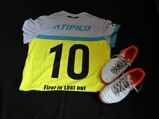 김국환 소방장의 축구 유니폼