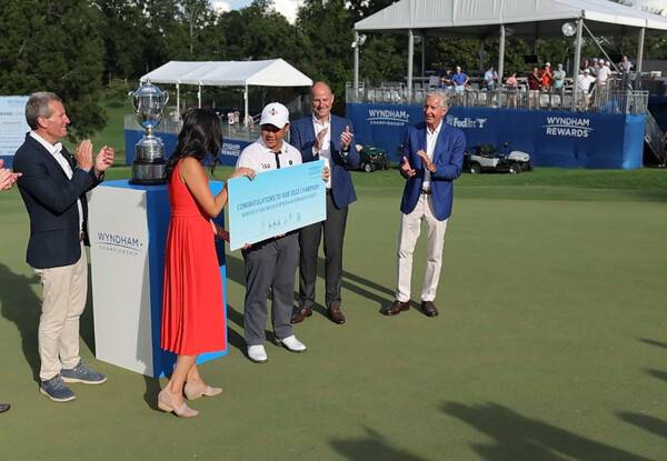 2022년 미국프로골프(PGA) 투어 윈덤 챔피언십 우승을 차지한 김주형 프로. 사진제공=PGA투어가 제공한 영상 캡처