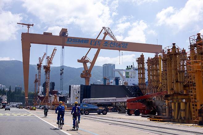 경남 거제에 있는 대우조선해양 옥포조선소의 모습.ⓒ시사IN 조남진