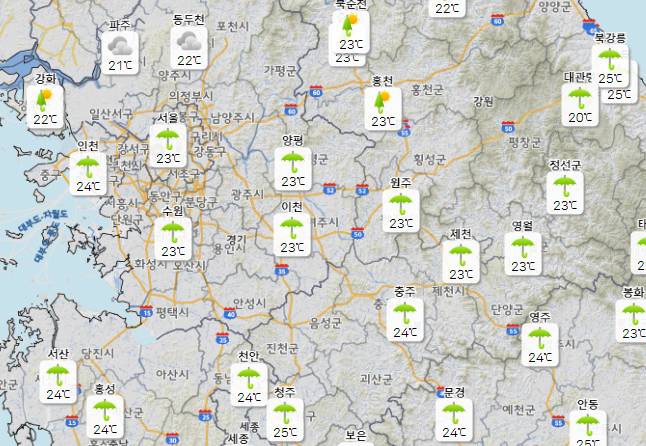 사진제공: 기상청 11일 오전 날씨 기상도