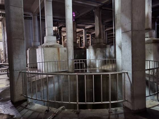 The entrance to a deep underground rainwater tunnel located in Sinwol-dong, near the Mok-dong Rainwater Pumping Station in Yangcheon District, seen on Wednesday after record-breaking rainfall earlier this week. [PYUN GWANG-HYUN]