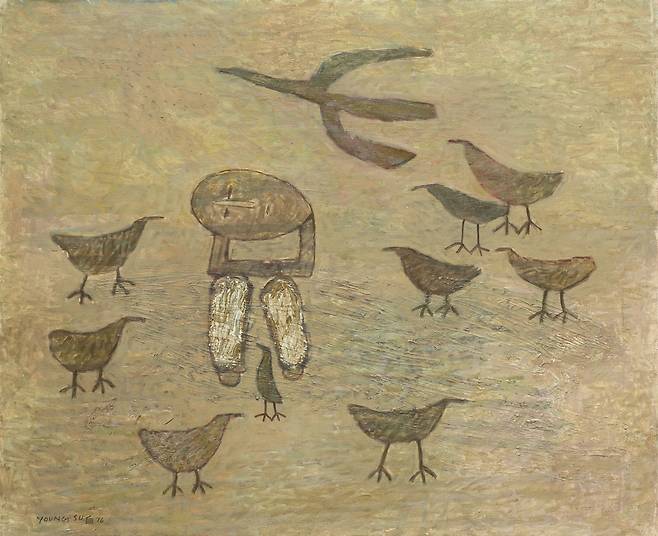 백영수, ‘새와 소년’, 1976.