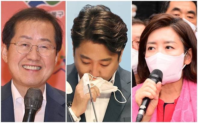 (왼쪽부터) 홍준표 대구시장, 이준석 국민의힘 전 대표, 나경원 전 국민의힘 의원 / 사진=연합뉴스
