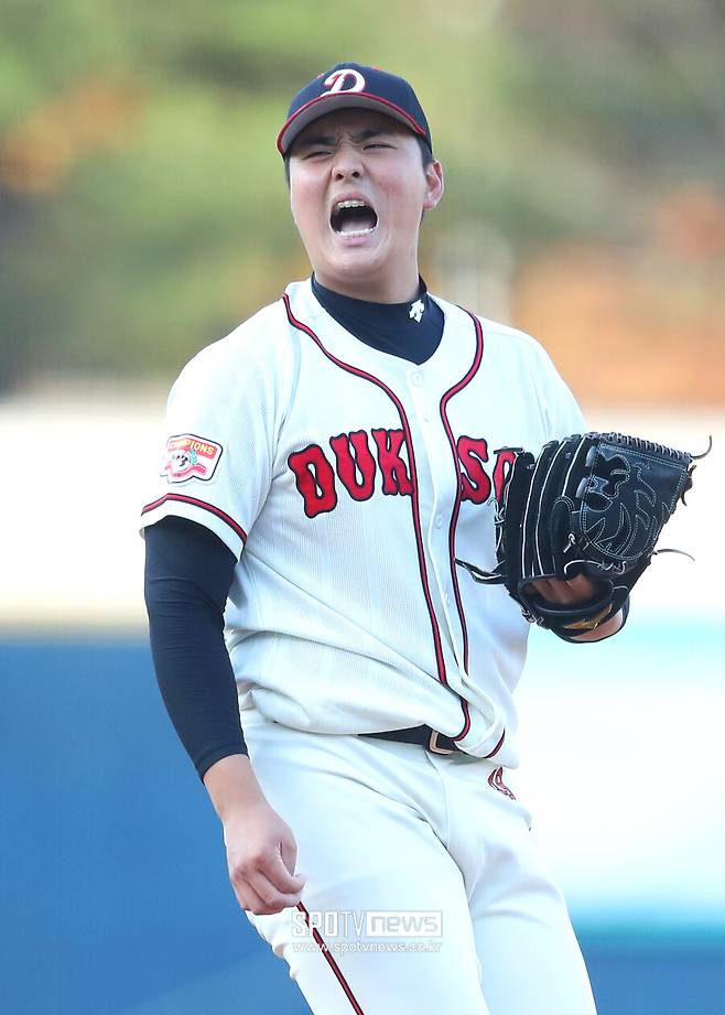 ▲ 덕수고 3학년 우완투수 심준석. ⓒ곽혜미 기자