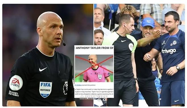 앤서니 테일러 심판에 뿔난 첼시 팬들이 그의 퇴출을 청원했다. 스포츠바이블 캡처