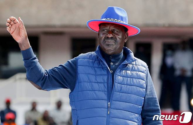 케냐 대선 후보로 5번째 도전했지만 석패한 라일라 오딩가 전 총리. ⓒ 로이터=뉴스1 ⓒ News1 정윤영 기자