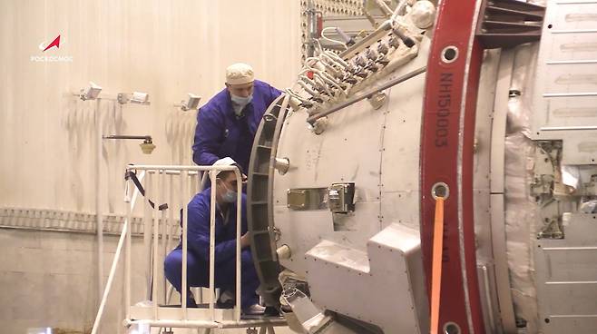 러시아가 공개한 새로운 우주정거장의 모듈,