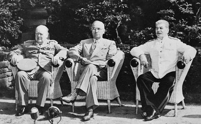 1945년 영국-미국-소련 정상 포츠담 회담 / 사진=연합뉴스