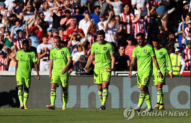 지난주말 브렌트퍼드에 0-4로 대패한 맨유 [로이터=연합뉴스]