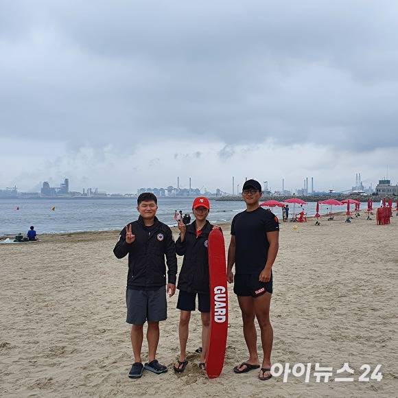 왼쪽부터 선린대학교 응급구조학과 2학년 장민기, 김정현, 박수민 학생. [사진=이진우 기자]