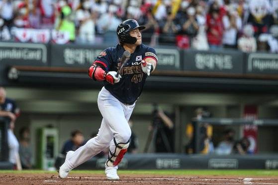 17일 광주 SSG 랜더스전에서 3점홈런을 터트린 KIA 나성범. 사진 KIA 타이거즈