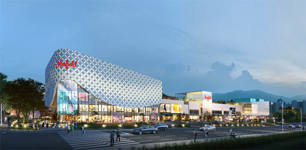 신세계그룹이 17일 개발을 공식화한 복합쇼핑몰 `스타필드 광주` 투시도. [사진 제공 = 신세계]