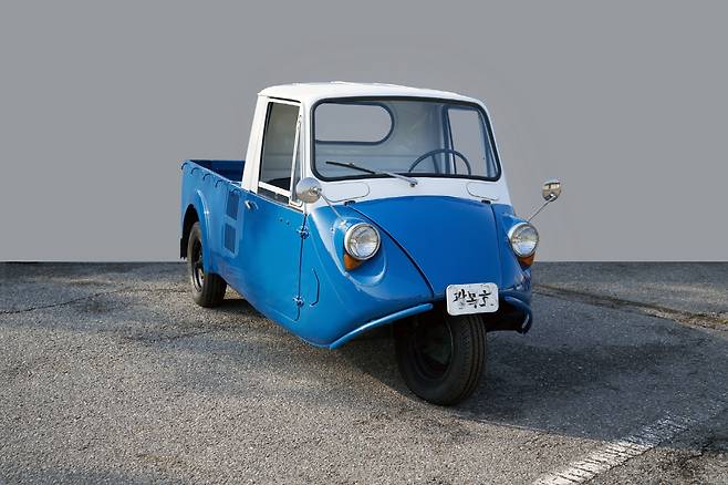 안산산업역사박물관이 소장하고 있는 기아 3륜 트럭 T600(경기도 등록문화재 5호)