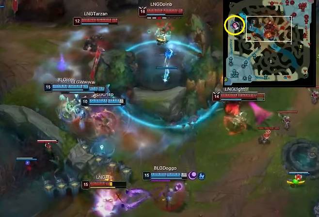 사진=LPL(영문) 공식 유튜브 채널, 아이콘의 '사랑을 했다' (2022 LPL 서머 플레이오프 LNG-BLG)