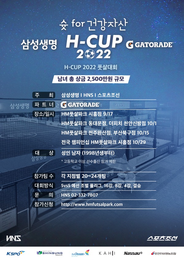 슛 for 건강자산, H-CUP 2022 남녀 성인부 풋살대회(H-CUP 조직위원회 제공)