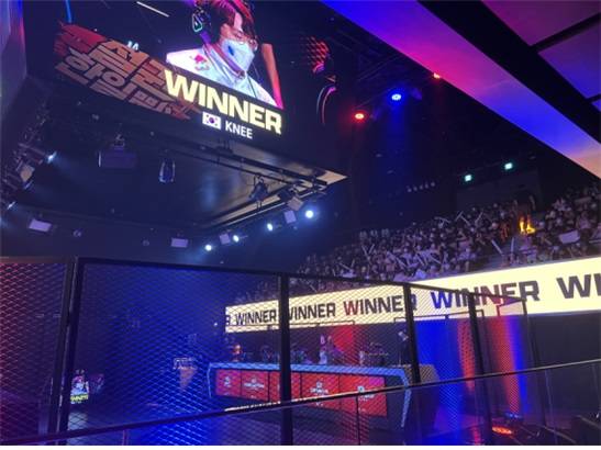 15일 부산이스포츠경기장(브레나)에서 펼쳐진 'TEN 2022 철권7 한일전' 모습 /부산정보산업진흥원 제공