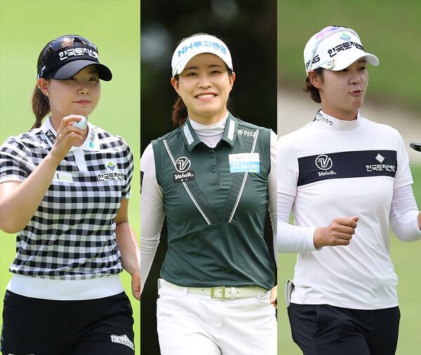 2022년 한국여자프로골프(KLPGA) 투어 하이원리조트 여자오픈에 출전하는 임희정, 박민지, 박지영 프로. 사진제공=KLPGA