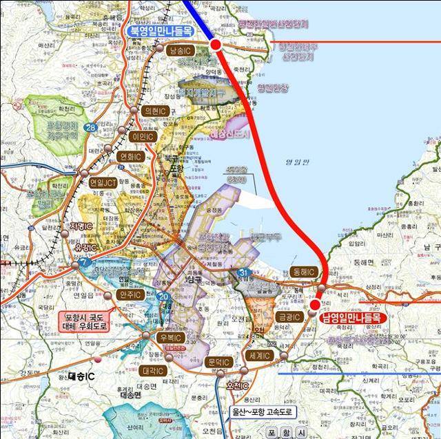 영일만대교 위치도. 포항시 제공