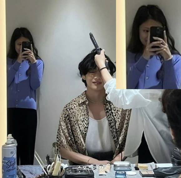 뷔와 제니로 추정된다며 온라인을 떠들썩하게 만든 사진이다. [사진=온라인 커뮤니티]