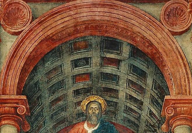 마사초, 성 삼위일체(일부 확대), 1424~1427