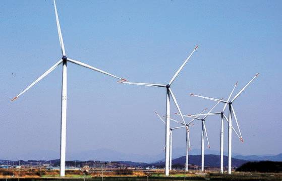 전남 영광군 백수읍 영광풍력 발전단지의 풍력발전기. 연합뉴스